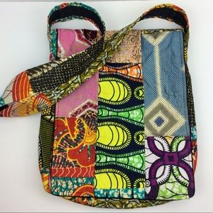 🚫Sold🚫Boho Fabric Patchwork Bag Zip Pocket